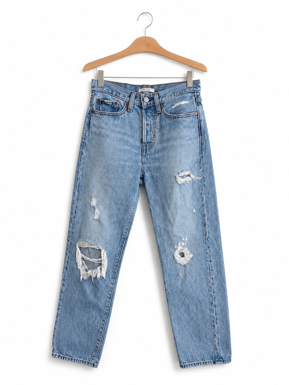 Levi’s Premium Wedgie Straight Jeans Distressed Size 24